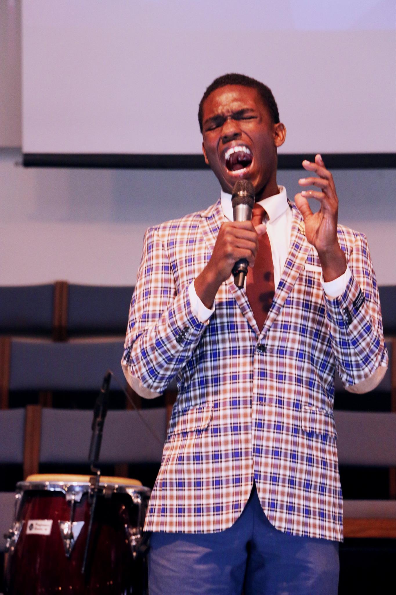 Vocalist performing