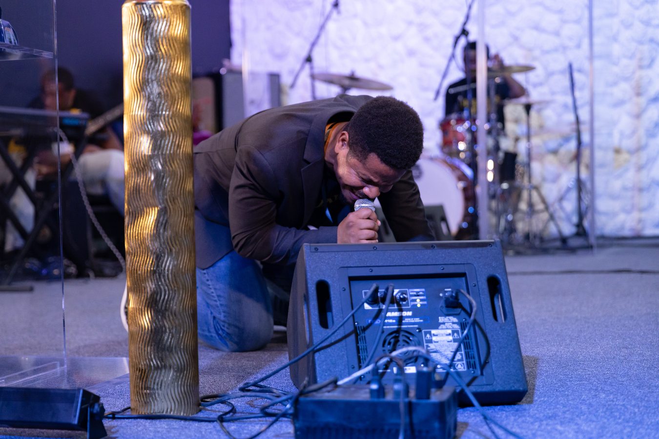 ROCK Night worship — vocalist on stage